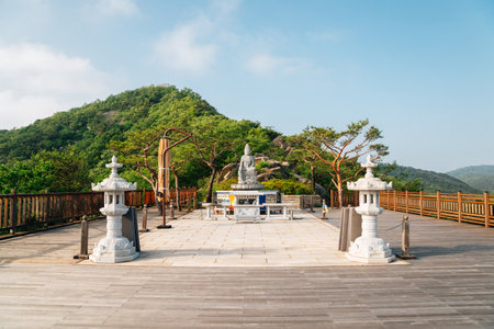 Goryeosan mountain Jeokseoksa temple in Ganghwa-gun, Incheon, Koreaのeditorial素材