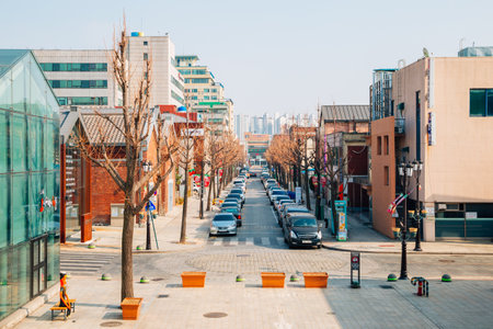 Incheon, Korea - March 14, 2016 : Incheon open port streetのeditorial素材