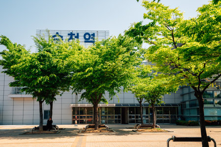 Suncheon, Korea - April 25, 2021 : Suncheon railway stationのeditorial素材