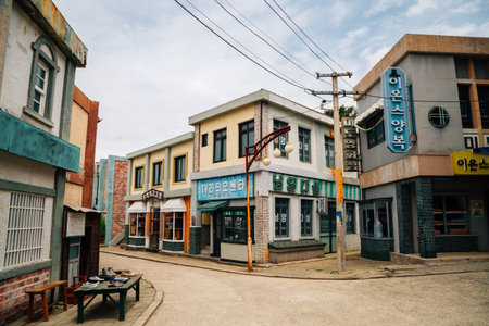 Suncheon, Korea - April 27, 2021 : Suncheon Open Film Set, Korean old villageのeditorial素材