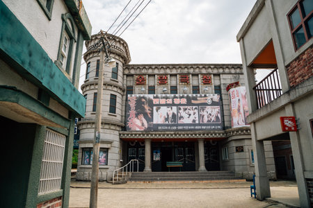 Suncheon, Korea - April 27, 2021 : Suncheon Open Film Set, Korean old villageのeditorial素材