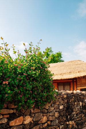 Naganeupseong Nagan folk village in Suncheon, Koreaのeditorial素材