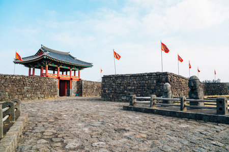 Seongeup Folk Village, Korean old traditional town in Jeju Island, Korea