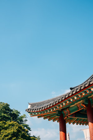 Gongsanseong fortress Korean traditional architecture in Gongju, Koreaのeditorial素材