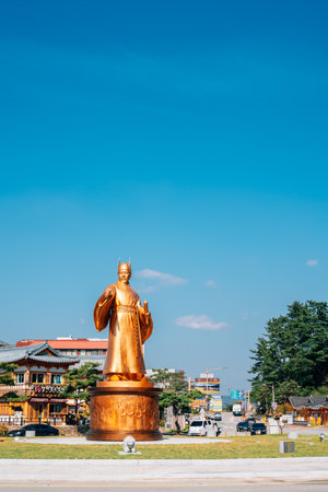 Gongju, Korea - October 20, 2021 : Gongsanseong fortress roundaboutのeditorial素材