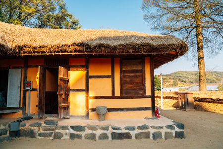 Cheonan, Korea - April 28, 2020 : Yu Gwan-sun Historic Site. Yu Gwan-sun's birthplace. Korean traditional houseのeditorial素材