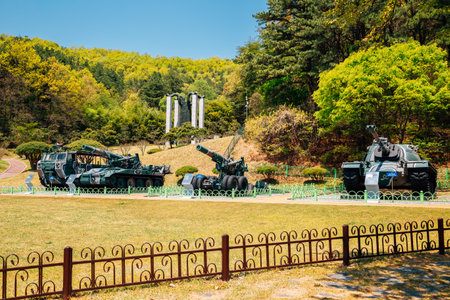 Cheonan, Korea - April 28, 2020 : Taejosan memorial parkのeditorial素材
