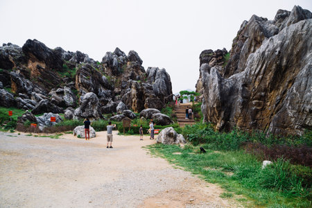 Jecheon, Korea - September 16, 2016 : Rock and natural scenery in Geumwolbong Peakのeditorial素材