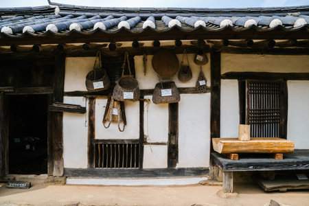 Jecheon, Korea - September 16, 2016 : Korean traditional architecture and agricultural implements in Cheongpung Cultural Heritage Complexのeditorial素材