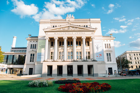 Riga, Latvia - August 11, 2019: Latvian National Opera Houseのeditorial素材