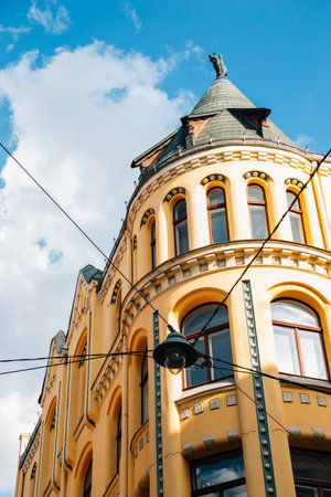 Old town Cat House building in Riga, Latvia
