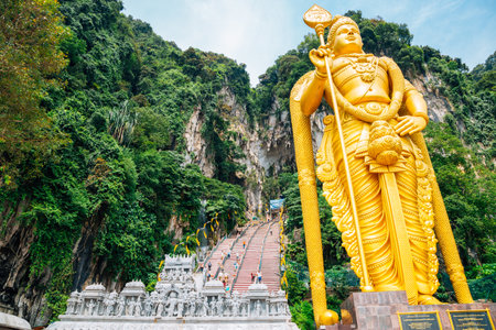 Batu Caves Lord Murugan Statue in Kuala Lumpur, Malaysiaのeditorial素材