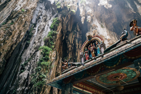 Inside the Batu Caves in Kuala Lumpur, Malaysiaのeditorial素材