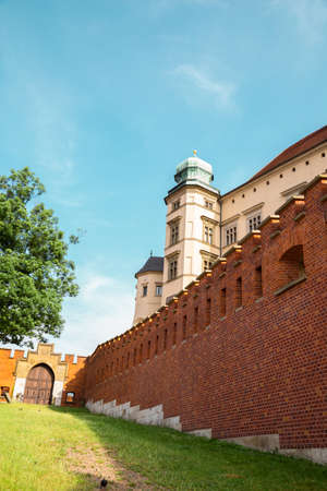 Wawel castle at summer in Krakow, Polandのeditorial素材