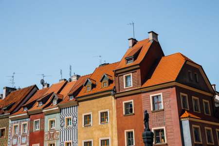 Stary Rynek old town market square, colorful buildings in Poznan, Polandのeditorial素材