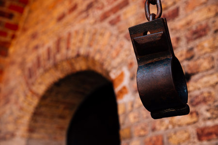Gdansk, Poland - June 12, 2019: Prison Tower and Torture House, Amber Musuemのeditorial素材