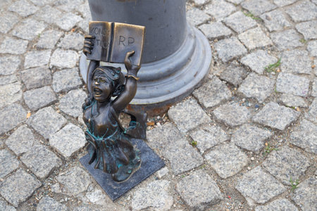 Wroclaw, Poland - June 18, 2019: Gnome Dwarf statueのeditorial素材