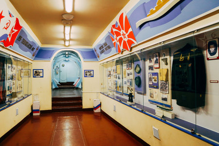 Vladivostok, Russia - September 17, 2018: Memorial Submarine S-56 Museum
