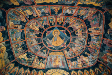 Sinaia, Romania - July 25, 2019: Sinaia Monastery