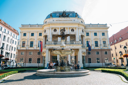 Slovak National Theater in Bratislava, Slovakiaのeditorial素材