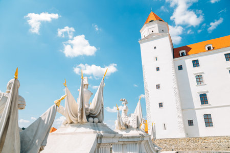 Bratislava castle in Bratislava, Slovakiaのeditorial素材