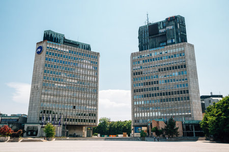 Ljubljana, Slovenia - July 2, 2019: Republic Square Trg republike