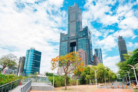 Kaohsiung, Taiwan - May 6, 2018: 85 sky tower modern buildingのeditorial素材