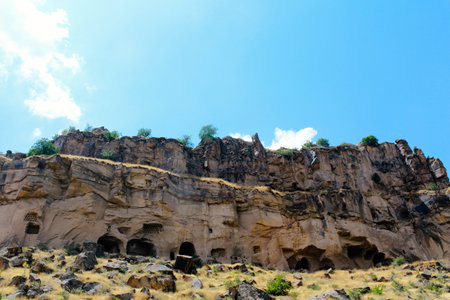 Ihlara valley Peristrema monastery at Green tour in Cappadocia, Turkeyのeditorial素材