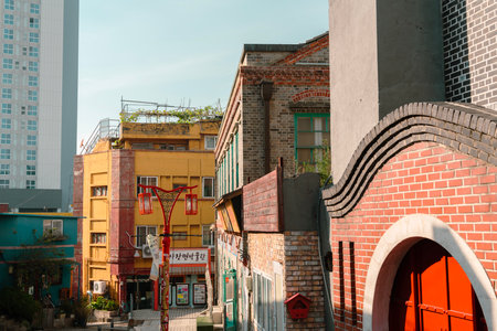 Incheon, Korea - September 28, 2022 : Incheon Chinatown retro streetのeditorial素材