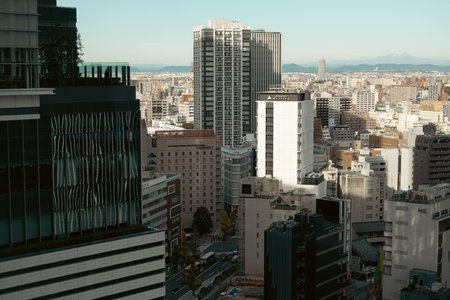 Nagoya, Japan â December 3, 2022 : Nagoya city view from JR Central Towersのeditorial素材