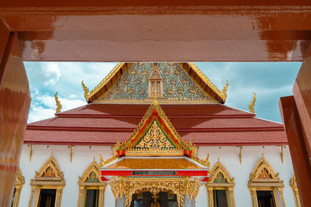 Bangkok, Thailand - June 30, 2023 : Wat Chana Songkram Rajchaworamahavihan Buddhist temple