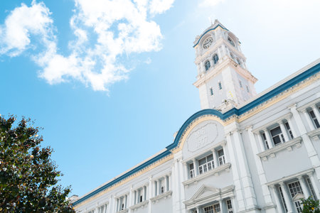 Penang, Malaysia - July 7, 2023: Malayan Railway Building Georgetownのeditorial素材