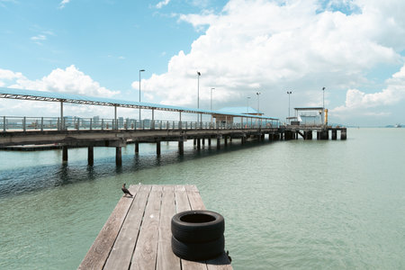 Lim Jetty and seascape in Georgetown, Penang island, Malaysiaのeditorial素材