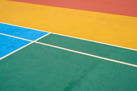 Choi Hung Estate colorful basketball court in Hong Kongのeditorial素材