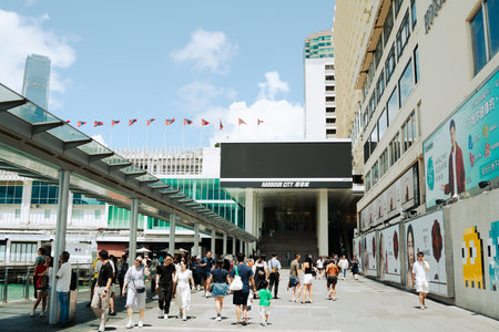 Hong Kong - September 17, 2023 : Tsim Sha Tsui Harbor City shopping mallのeditorial素材