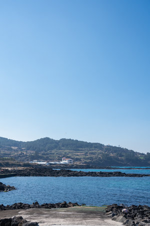 Seascape nature scenery in Jeju Island, Koreaのeditorial素材