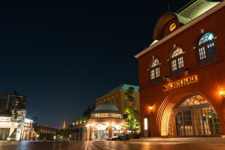 Tokyo, Japan - April 13, 2023: Night of Yebisu Garden Placeのeditorial素材
