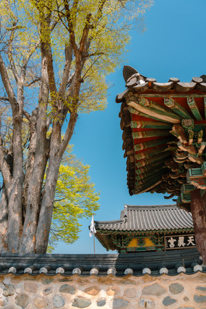 Miryang, Korea - April 3, 2022 : Yeongnamnu Cheonjingung traditional architectureのeditorial素材