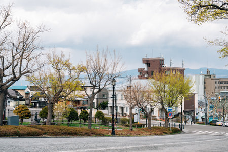 Hakodate, Hokkaido, Japan - April 23, 2023: Motomachi streetのeditorial素材