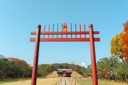 Autumn of Seolleung and Jeongneung Royal Tombs in Seoul, Koreaのeditorial素材