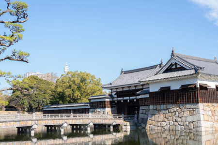 Hiroshima castle park in Hiroshima, Japanのeditorial素材