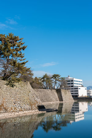 Fukui Castle Ruins in Fukui, Japanのeditorial素材