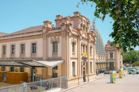 Barcelona, Spain - June 29, 2025: Facade of Barcelona Nord Bus Stationのeditorial素材