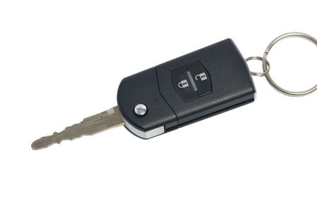 Auto key with two buttons isolated on white backgroundの写真素材