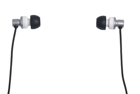 Pair of headphones isolated on white backgroundの写真素材