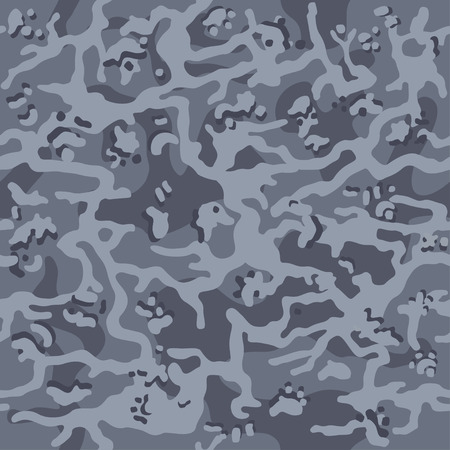 Military or hunting camouflage background. Seamless pattern. Blue color. Vector illustration.のイラスト素材