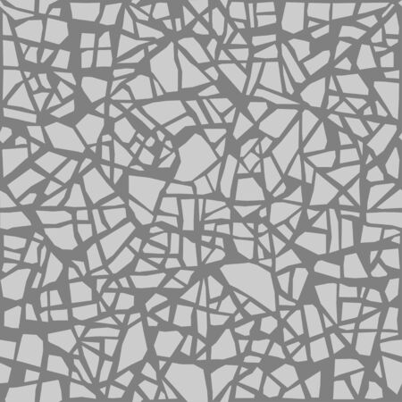The broken glass. Cracked, fragments of stone, repetitive texture. Seamless faux broken ceramic. Pottery glued together pattern. Vector mosaic terrazzo backgroundのイラスト素材