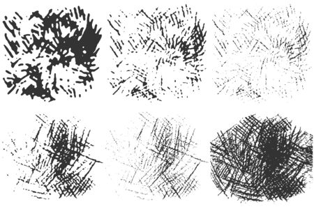 Hand drawn pencil stroke effect. Doodles set. Scribble brush collection, ink sketches. Drawing background for your design. Scrawl elements. Vector.のイラスト素材