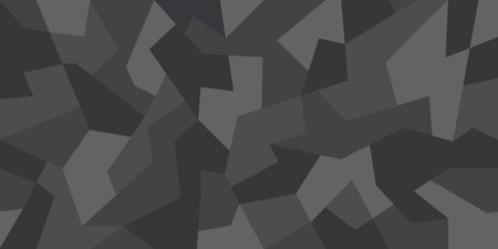 Geometric camouflage seamless pattern. Abstract modern camo, black modern military texture...