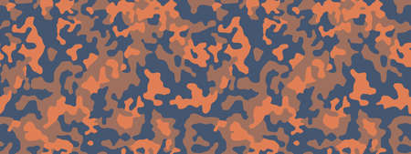 Camouflage pattern background seamless vector illustration. Classic clothing style masking camo repeat print.のイラスト素材